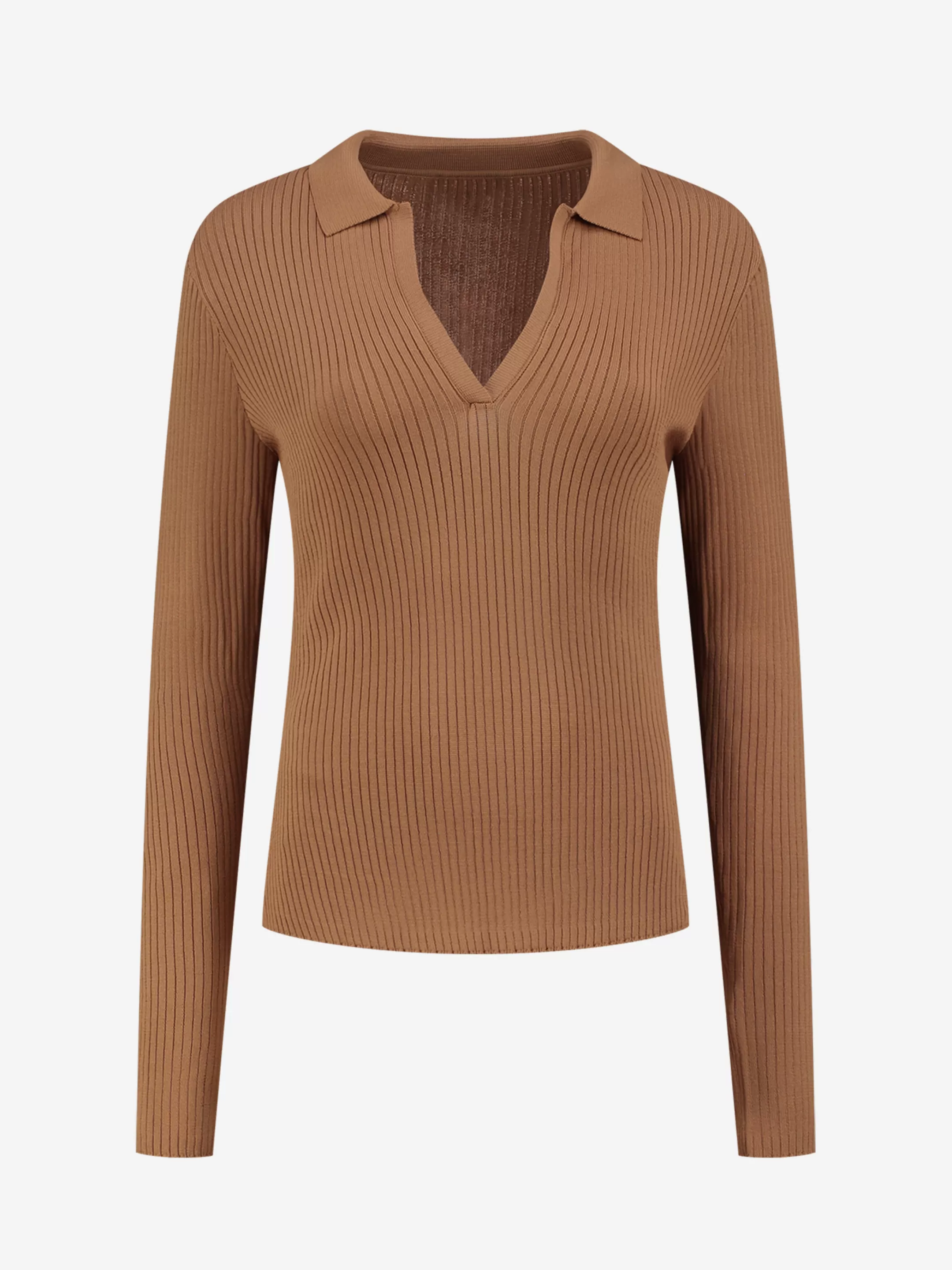Cheap Fitted top met kraag Tops