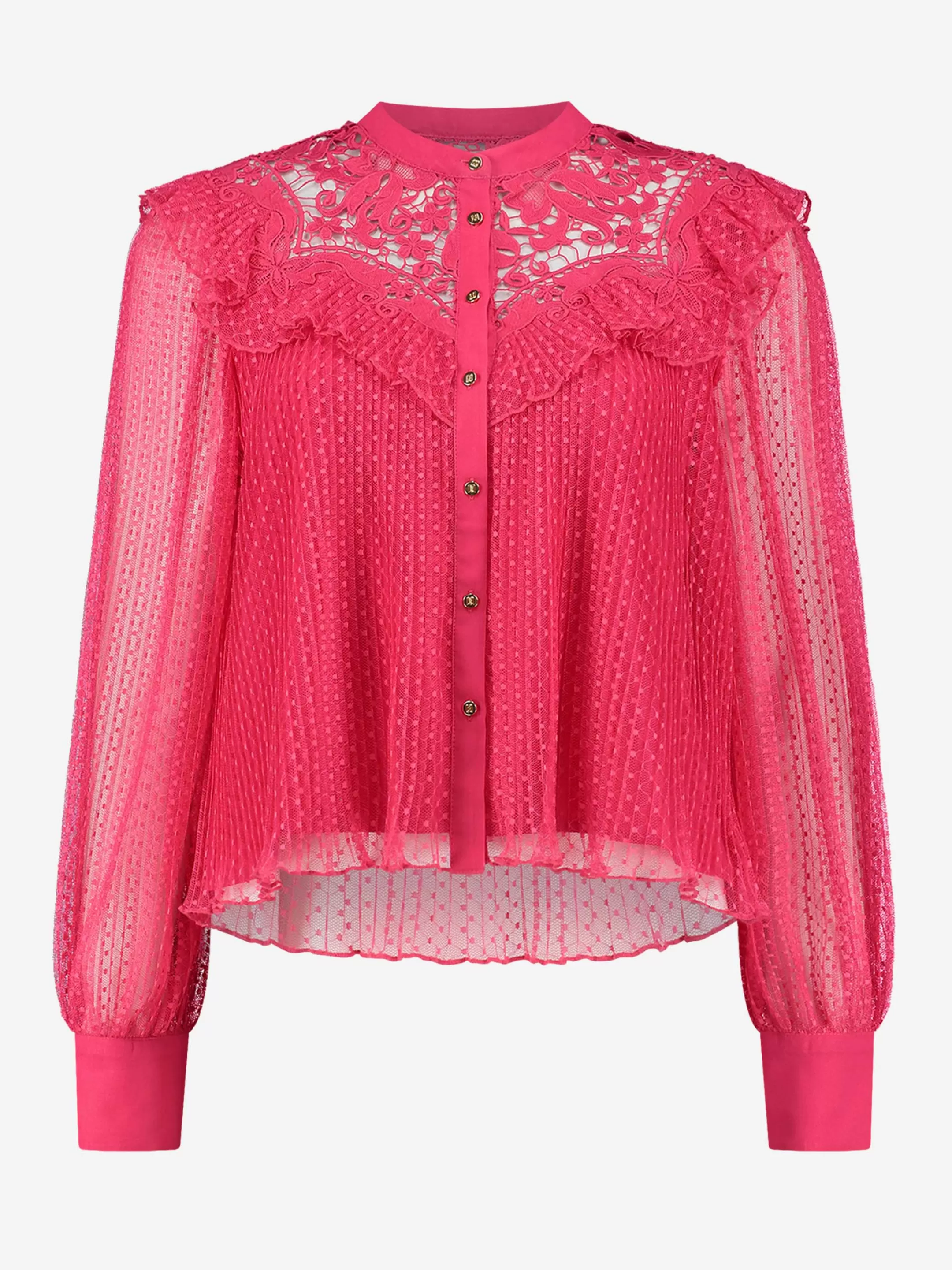Cheap GELAAGDE PLISSÉ BLOUSE MET KANT Selected by Kate Moss | Blouses