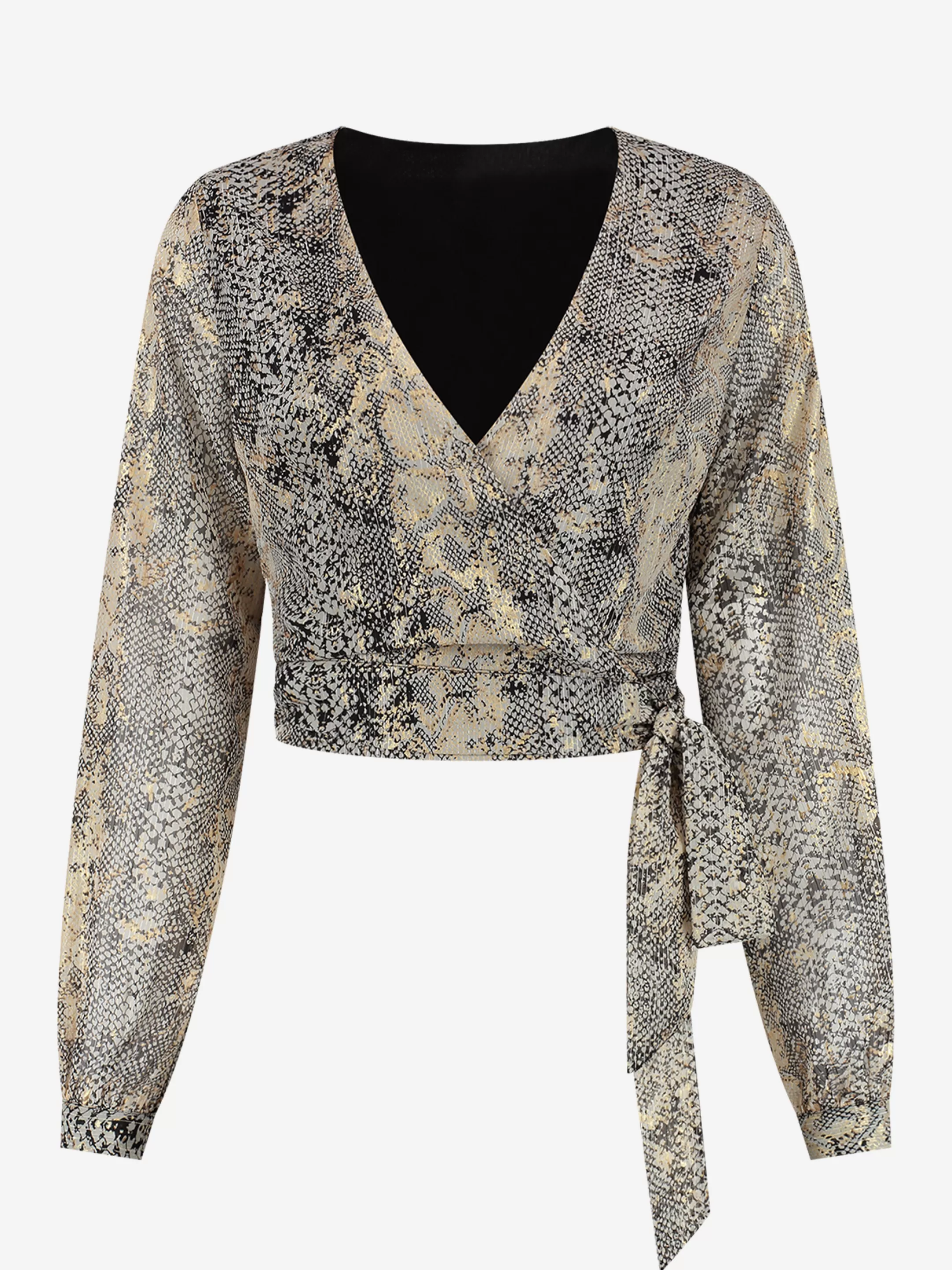 Cheap WIKKELTOP MET METALLIC SLANGENPRINT Party Collection | Tops